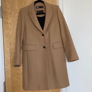 Zara Long Camel Coat!